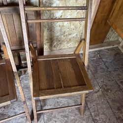 Selling 5 Wooden collapsable Chairs All Or Separately