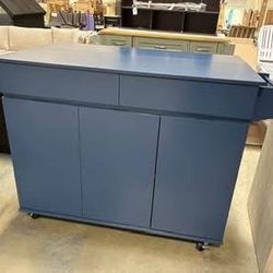New Assembled 53" Kitchen Island with Drop Leaf,Kitchen Storage Cart W/Wheels