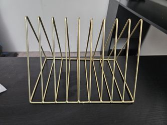 Gold Office Paper And Folder Organizer 