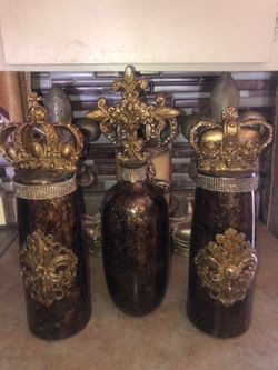 Set of decorative bottles