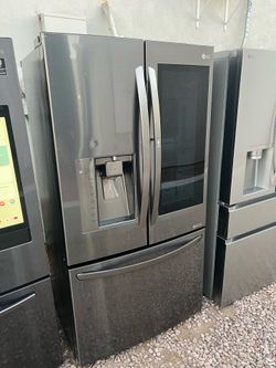 LG 3 Door Black Stainless Steel Refrigerator Counter Depth