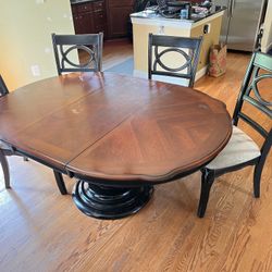 9-Piece Solid Wood Dining Set – $800