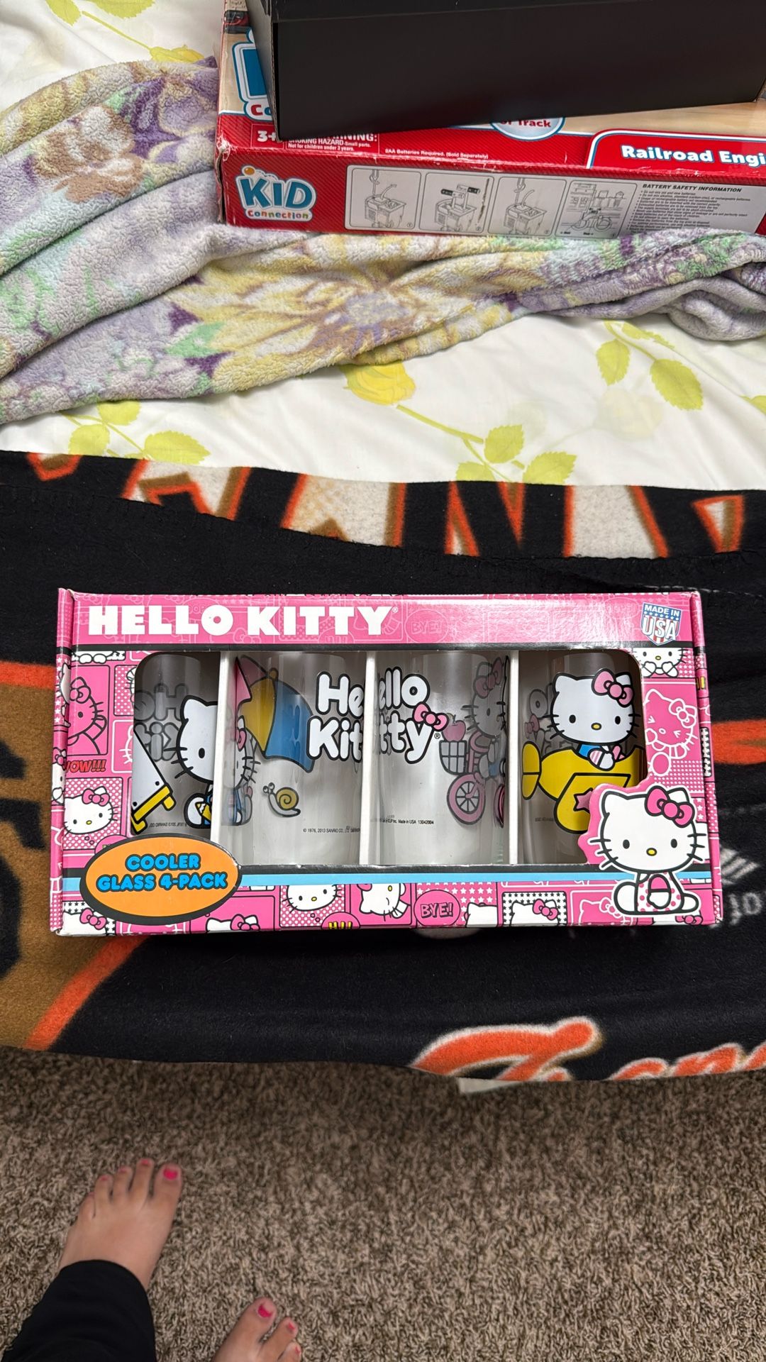 Hello Kitty Glass Cups 4 Pack
