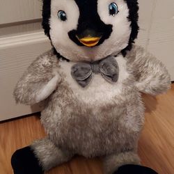 Happy Feet Two Build A Bear Penguin Plush Stuffed Animal Light Up Bow Tie 18"