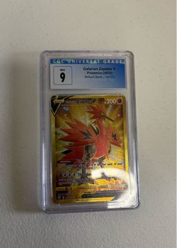 CGC 9 Galarian Zapdos V Gold Secret Rare Pokémon Card