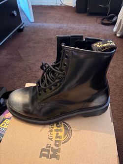 Dr. Martens Black Leather Lace-Up Boots