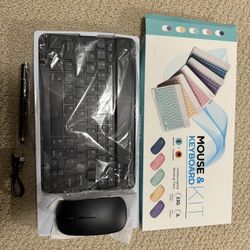 Bluetooth Keyboard and Mouse Combo,Ultra Slim Rechargeable Portable Wireless Keyboard Mouse Set Compact for Android Windows Tablet Cell Phone iPhone i