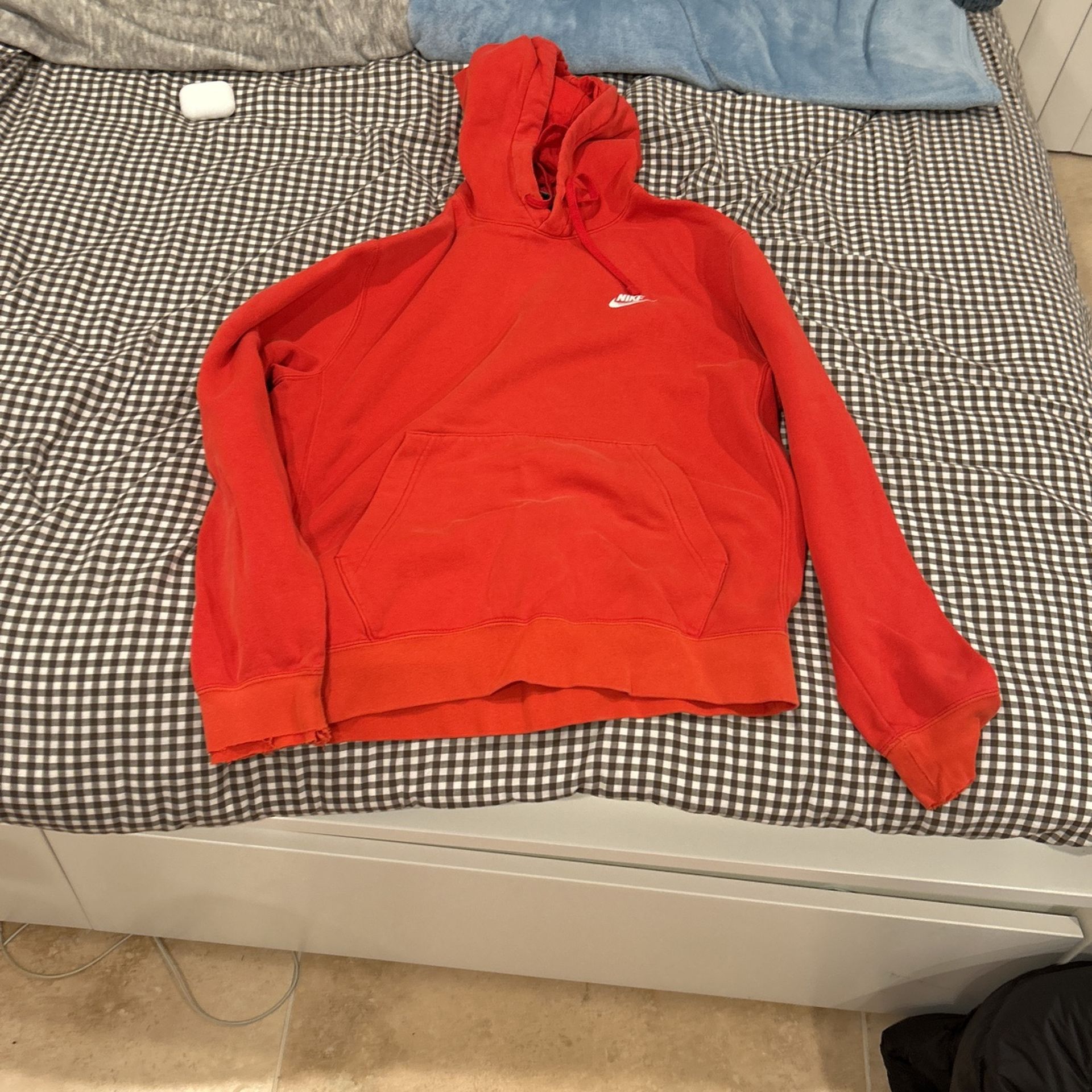 red nike hoodie small