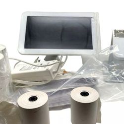 Clover Station C100. White POS System Monitor/ Receipt Printer