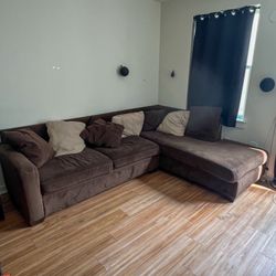 Comfortable Brown Sofa With Pillows