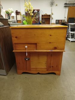 Antique Dough Box Bin Cabinet 