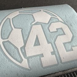 Custom Soccer Decal White Permanent Oracal Vinyl Sticker - Kids - Sports - Cars 
