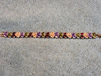 Silver-Plated Multi-Color Gemstone Bracelet – 7 Inches