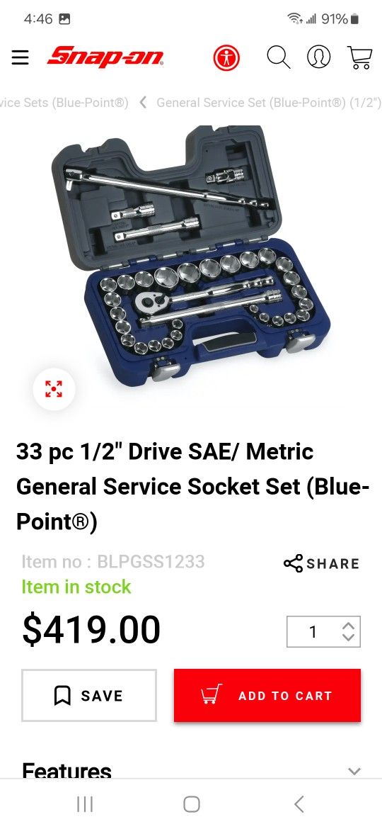 Snapon Blue Point General Service Set for Sale in Lemont, IL OfferUp