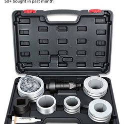  1-5/8 to 4-1/4 Inches Exhaust Pipe Expander Stretcher Tool Set with Rubber Rings for Automotive Car Tail Pipe Tube Repair
