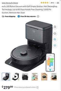 Eufy L60 Robot Vacuum with Self-Empty Station - 5000Pa Suction