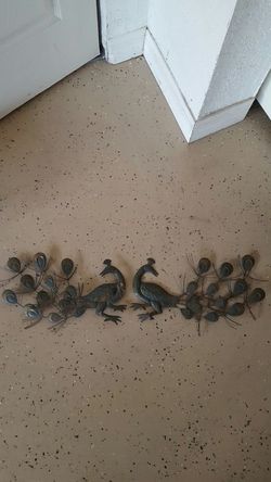 Metal Screen Peacocks set of 4