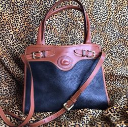 Dooney & Bourke Leather Crossbody Handbag Black & Brown