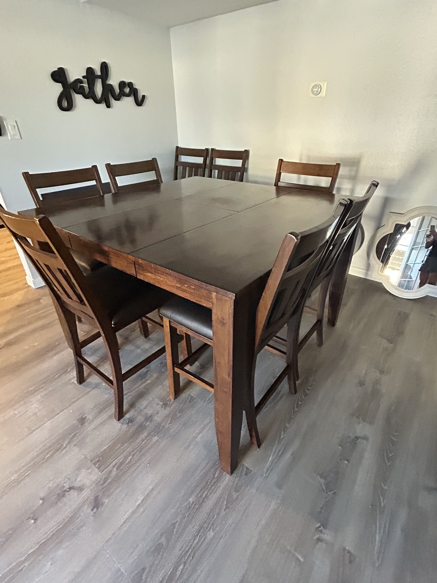 Counter Height Dining Table With 8 Chairs