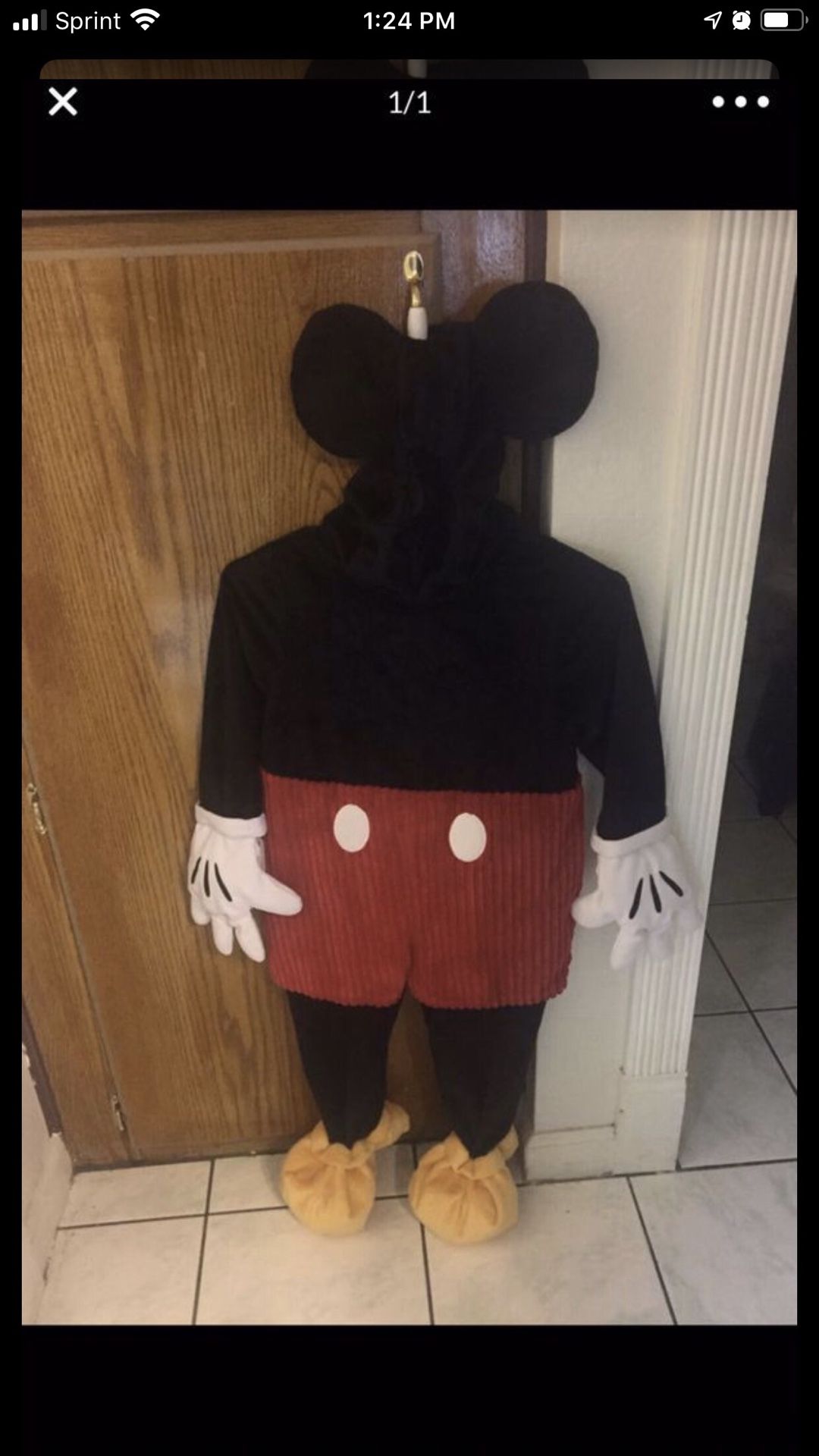 4t Mickey costume