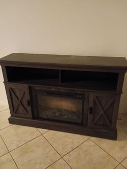 TV Entertainment Center with Electric Fireplace