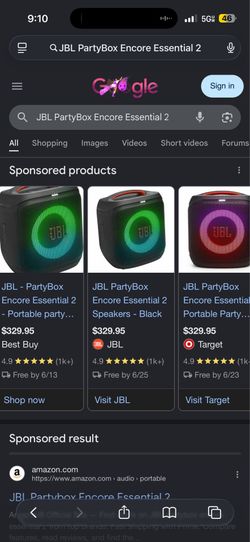 JBL PartyBox Encore Essential 2 speaker