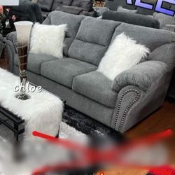 
◇ASK DISCOUNT COUPON☆ sofa Couch Loveseat  Sectional sleeper recliner daybed futon  Allmx , Pewter Living  Room   Set 🧱