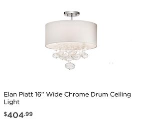 Elan Piatt Chrome Drum Ceiling Light