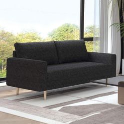 WE FINANCE! Off-Black High Density Foam Undertones (100% Polyester) Couch Sofa