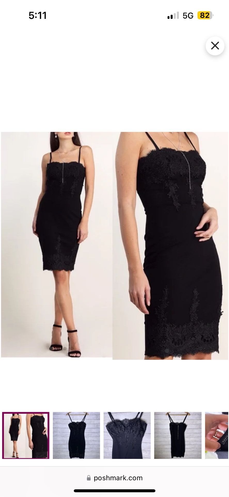 Haute Monde Black Lace Dress Size Small