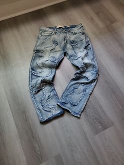 stacked jeans