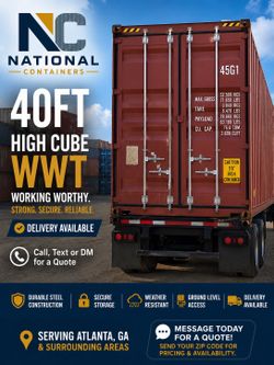 40FT High Cube Shipping Container – Working Worthy – Delivery Available – Atlanta, GA