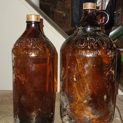 Vintage Lot 2  Clorox Bottles Early 1940s 