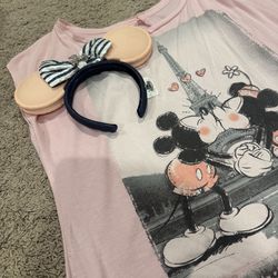 Epcot Paris Macaron Ears with Eiffel Tower Shirt