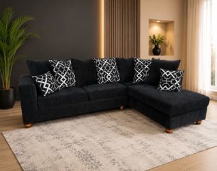 New Summer Sectional Special 🔥🛋️ Comfortable Modern Black Sectional – ONLY $750 ⭐️ Finance $0 down