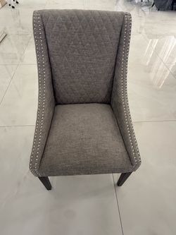 8 Madison Park Grey High Back dining chair.
