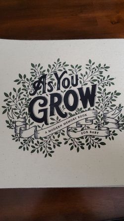As your grow memory book for baby