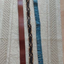 BELTS FOR WOMEN OR GIRLS, 33"- 38" LENGTH. $5.00 each!