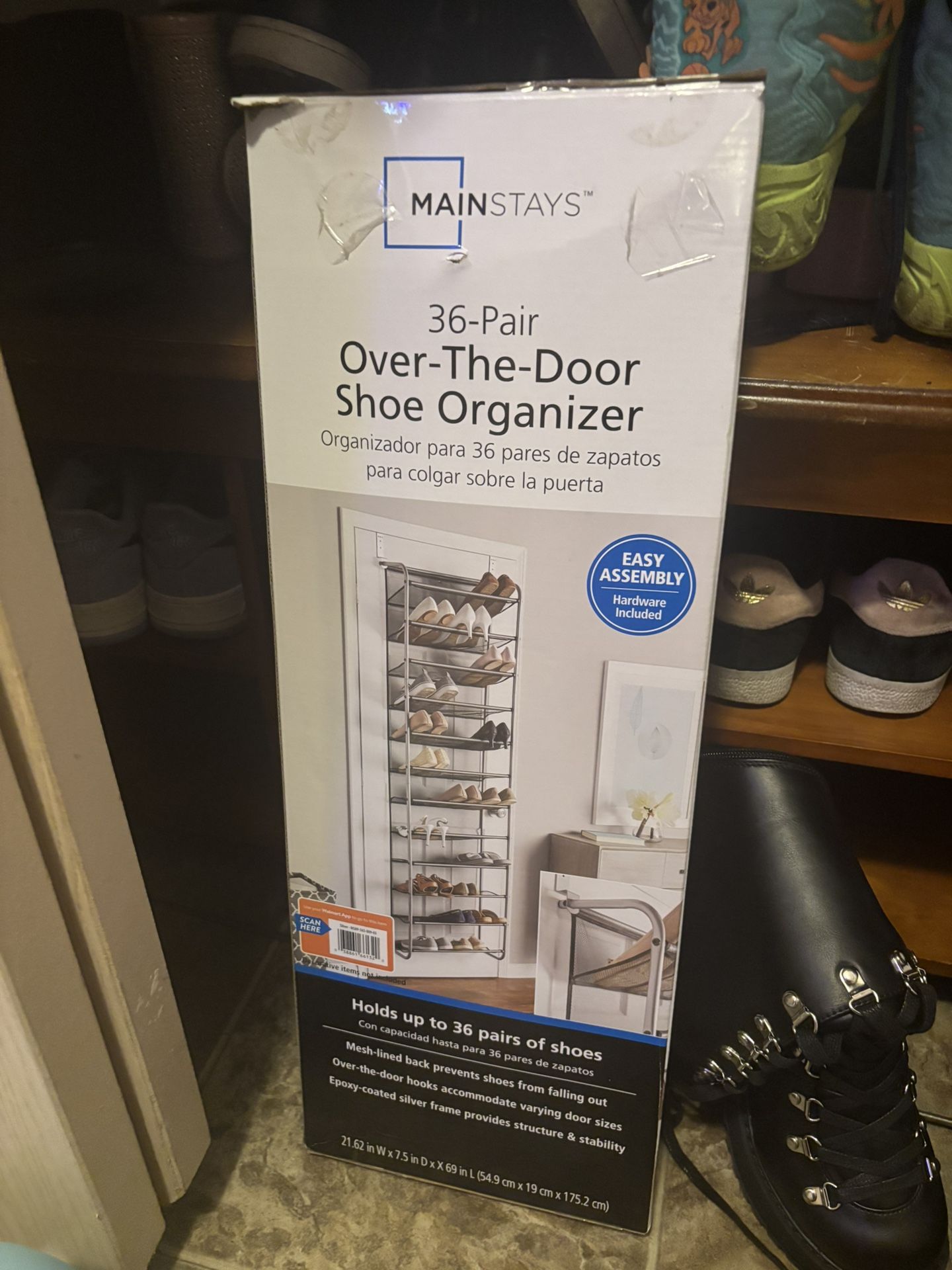 Over the door shoe rack