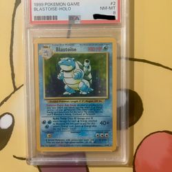 1999 POKEMON  BLASTOISE BASE SET PSA 8
