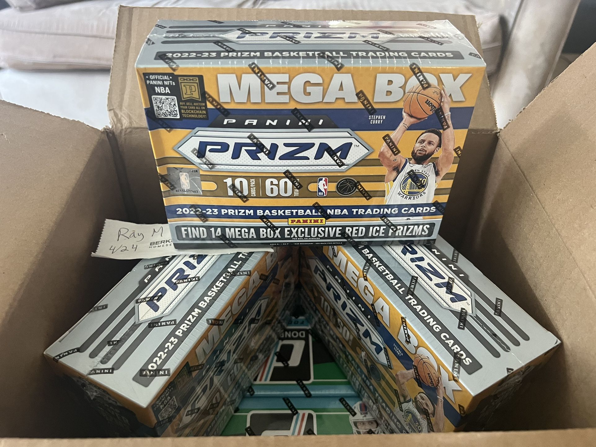 4 Panini Prizm NBA Basketball Megaboxes Trading Cards 2022 23 Mega box Now  Donruss Holo Gold