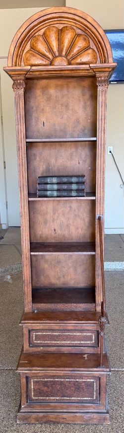 Antique Wood arched bookcase