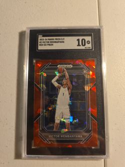 2023 - 24 PANINI PRIZM D.P. #2 VICTOR WEMBANYAMA RED ICE PRIZM