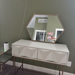 West Elm Modern Table with Mirror