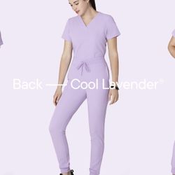Mandala Cool lavender scrub set 