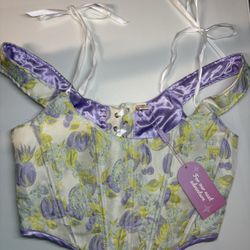 floral corset top cider M