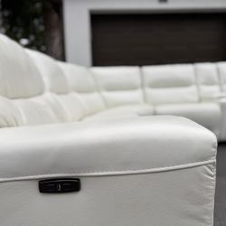 🛋️Sofa/Couch Sectional - Leather - Recliners - White - Delivery Available 🚛