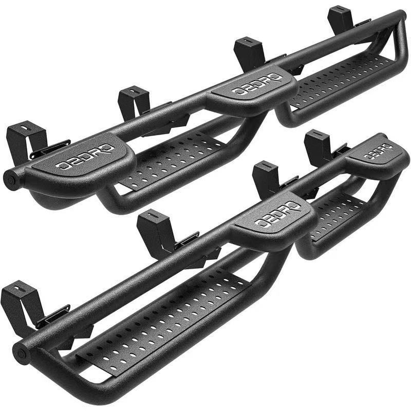 ❤️ Wheel to Wheel Running Boards Compatible with Jeep Gladiator JT 4 Door 2020-2025, Bed Access Side Steps, Two Stairs Nerf Bar