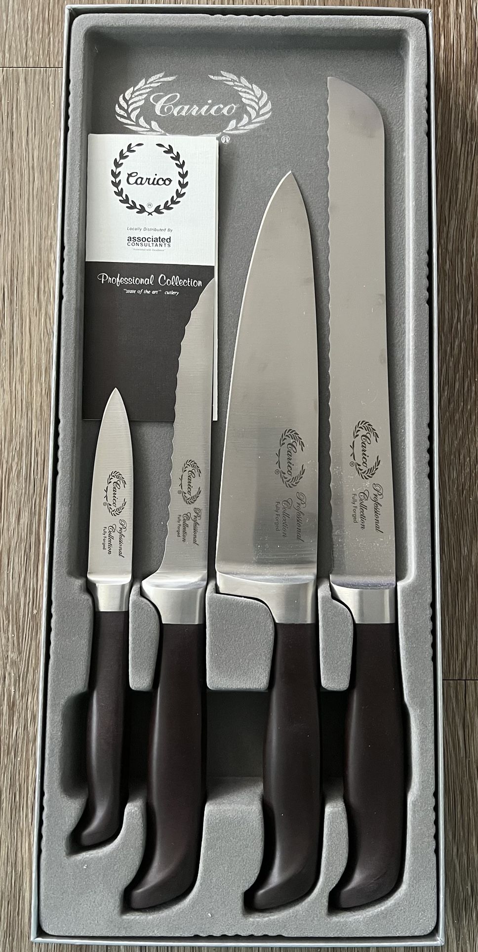 Carico Professional Knifes. Great gift for Wedding present, House Warming Gift or for self use.