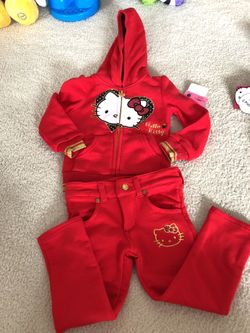 BRAND NEW: Hello Kitty 2 piece fleece set, size 2T: Retails for $34